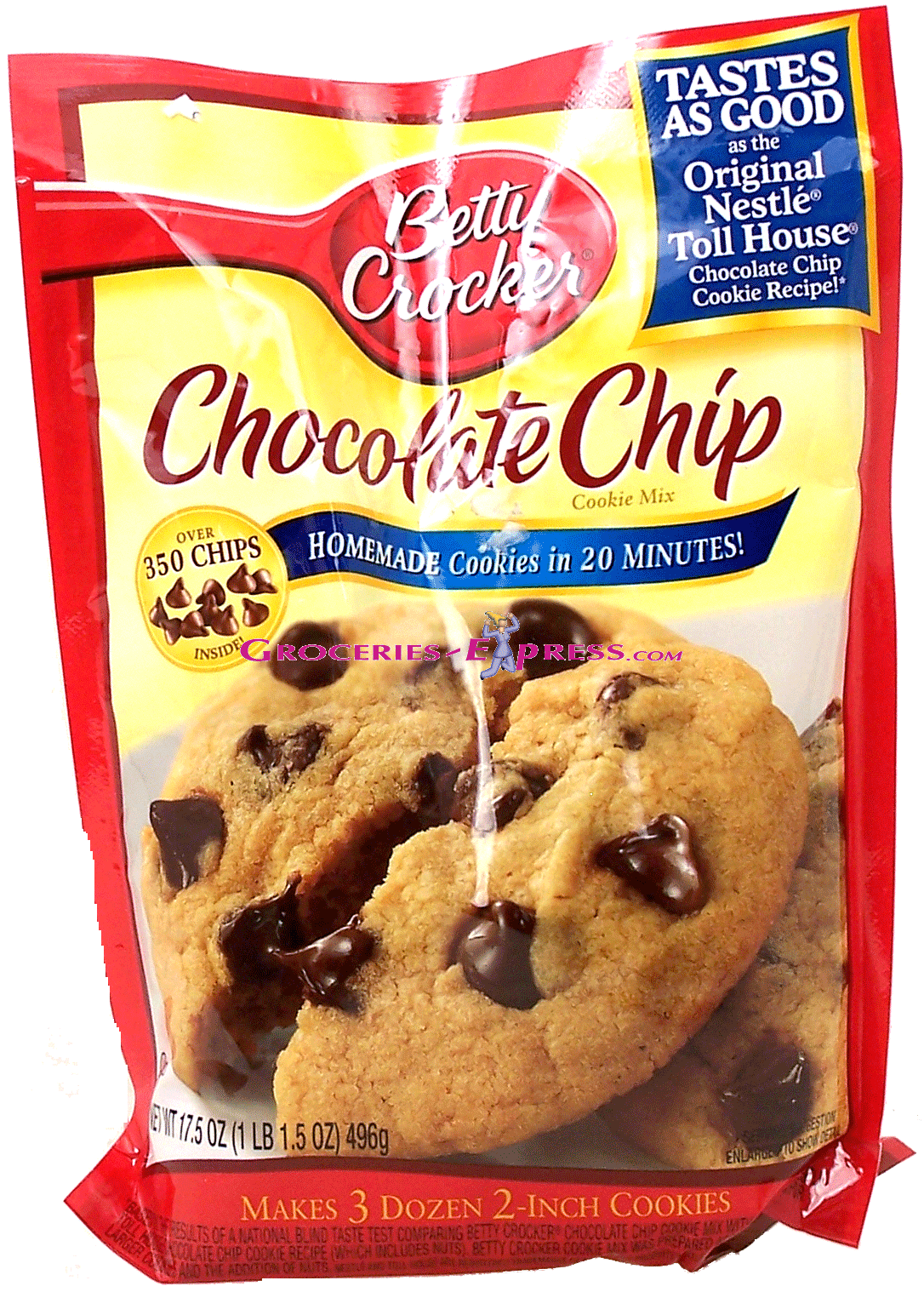 Betty Crocker  chocolate chip cookie mix, makes 3 dozen 2-inch cookies Full-Size Picture